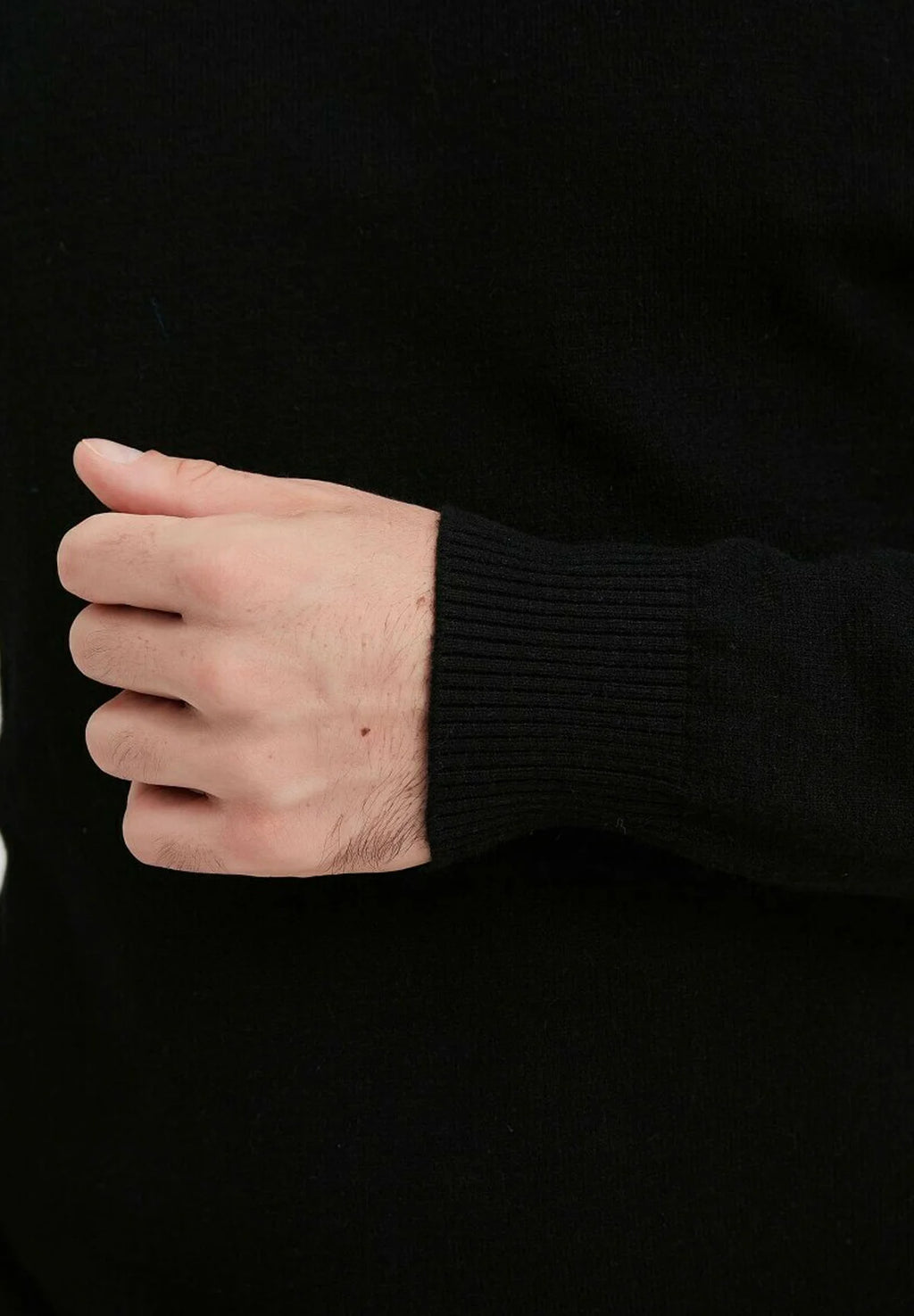 Pull col roulé homme noir CASHMERE TOUCH