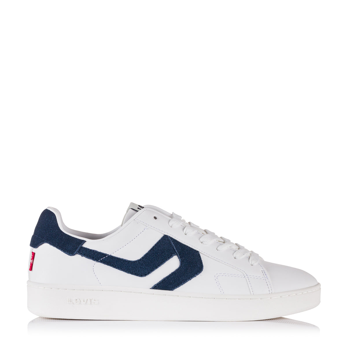 "Sneakers Levi's Blanc Marine – Vue profil gauche"