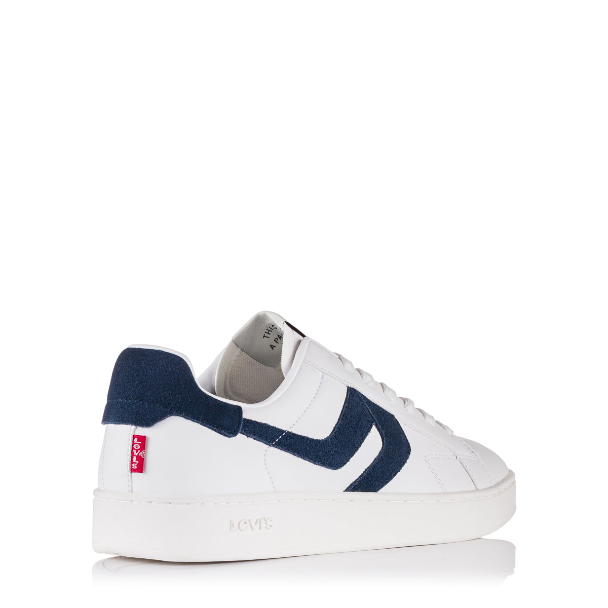  "Sneakers Levi's Blanc Marine – Vue talon"