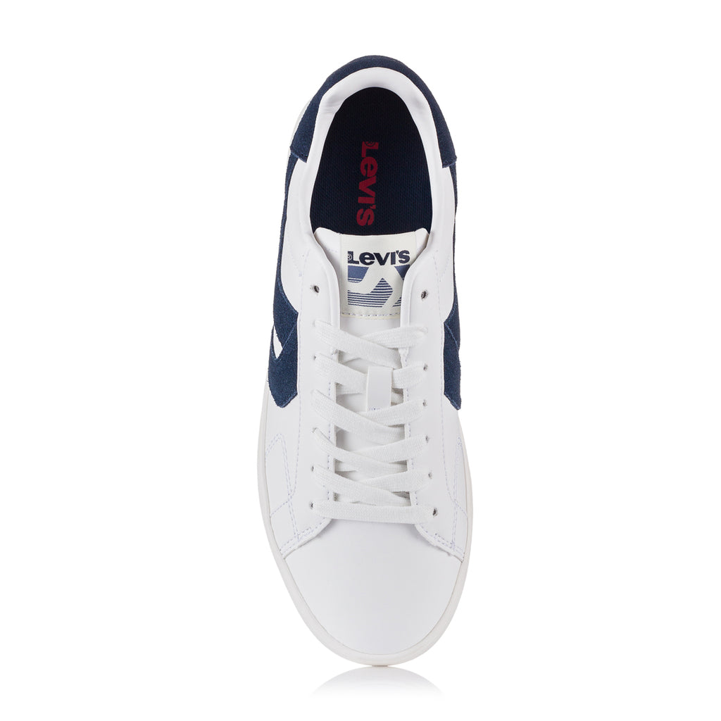 "Sneakers Levi's Blanc Marine – Vue dessus"