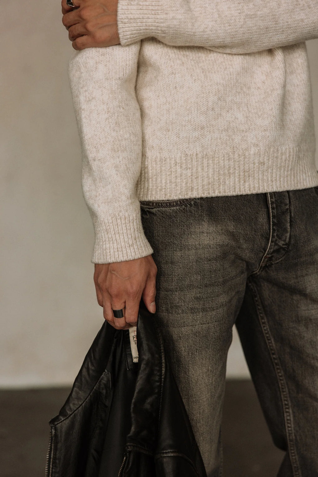 Pull FREEMANT.PORTER Romeo Bellagio egret col roulé