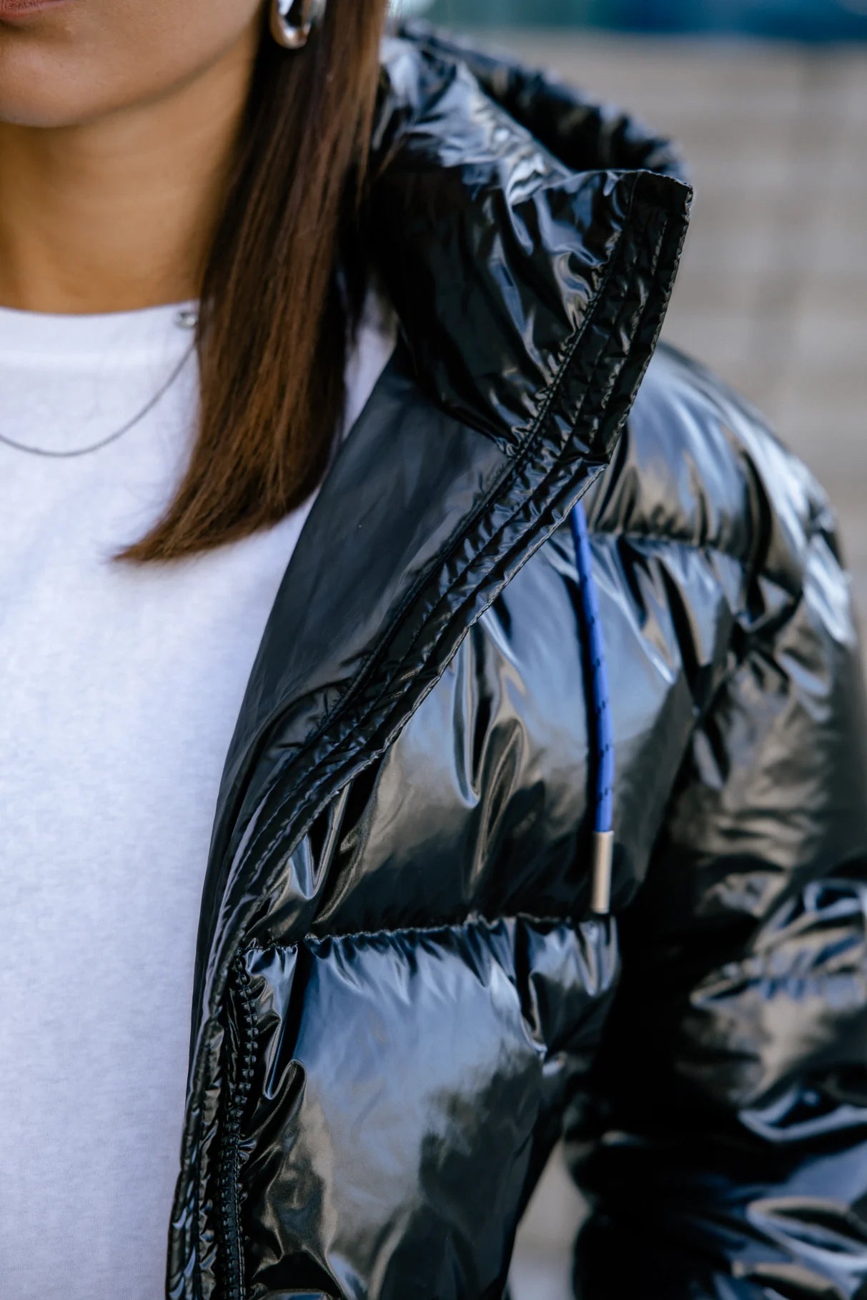 Doudoune noire brillante Freeman T Porter Vardia