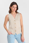 Gilet le temps des cerises Carlita beige