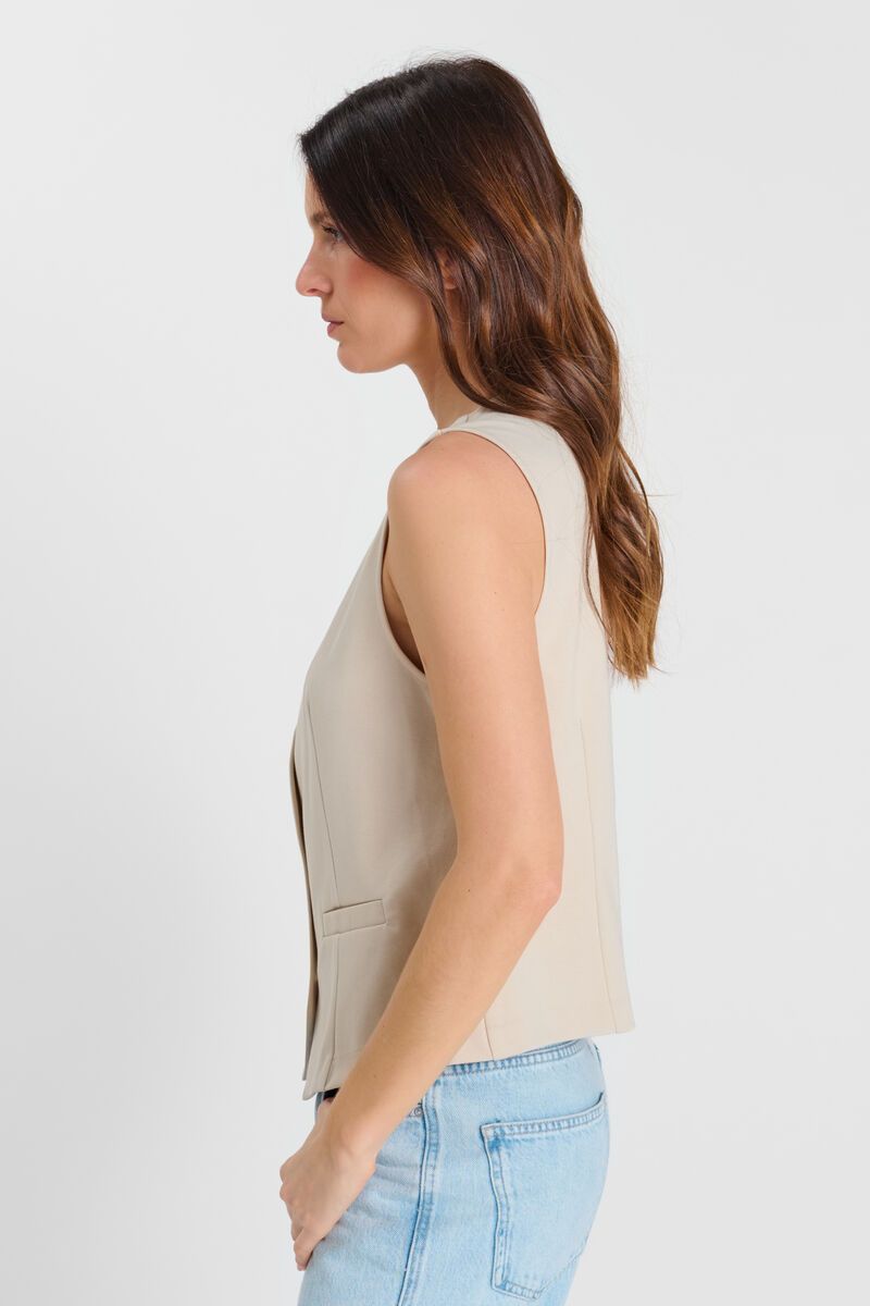Gilet le temps des cerises Carlita beige