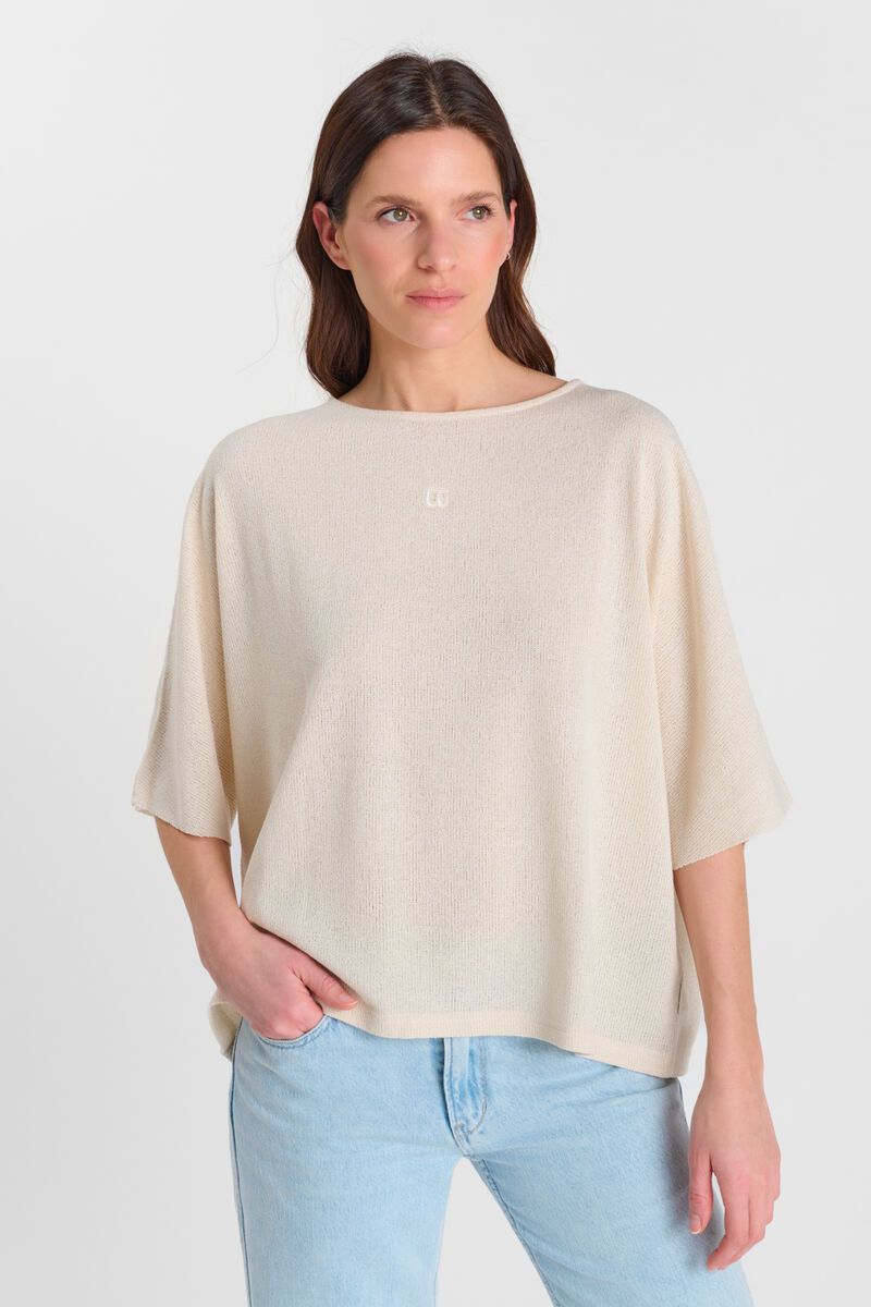 LE TEMPS DES CERISES -Pull Femme Drew - Coupe Boyfriend Manches Courtes