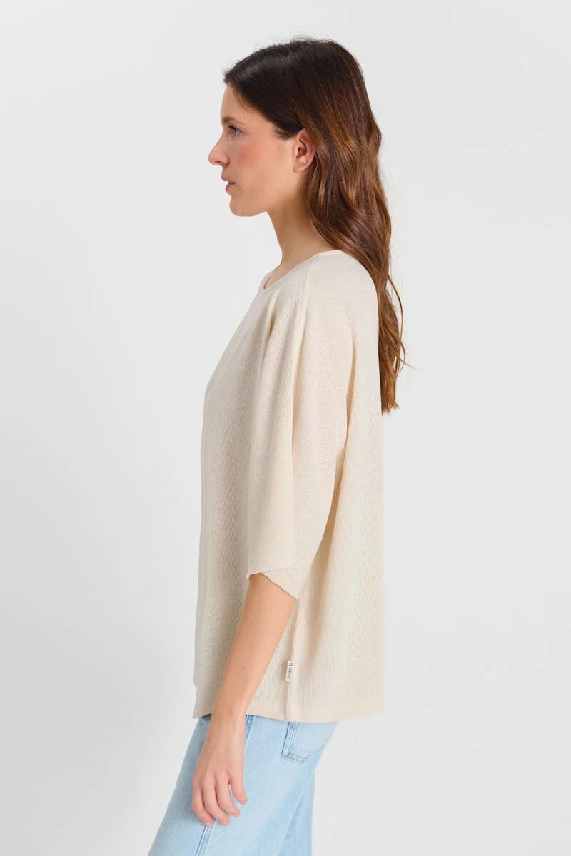 LE TEMPS DES CERISES -Pull Femme Drew - Coupe Boyfriend Manches Courtes