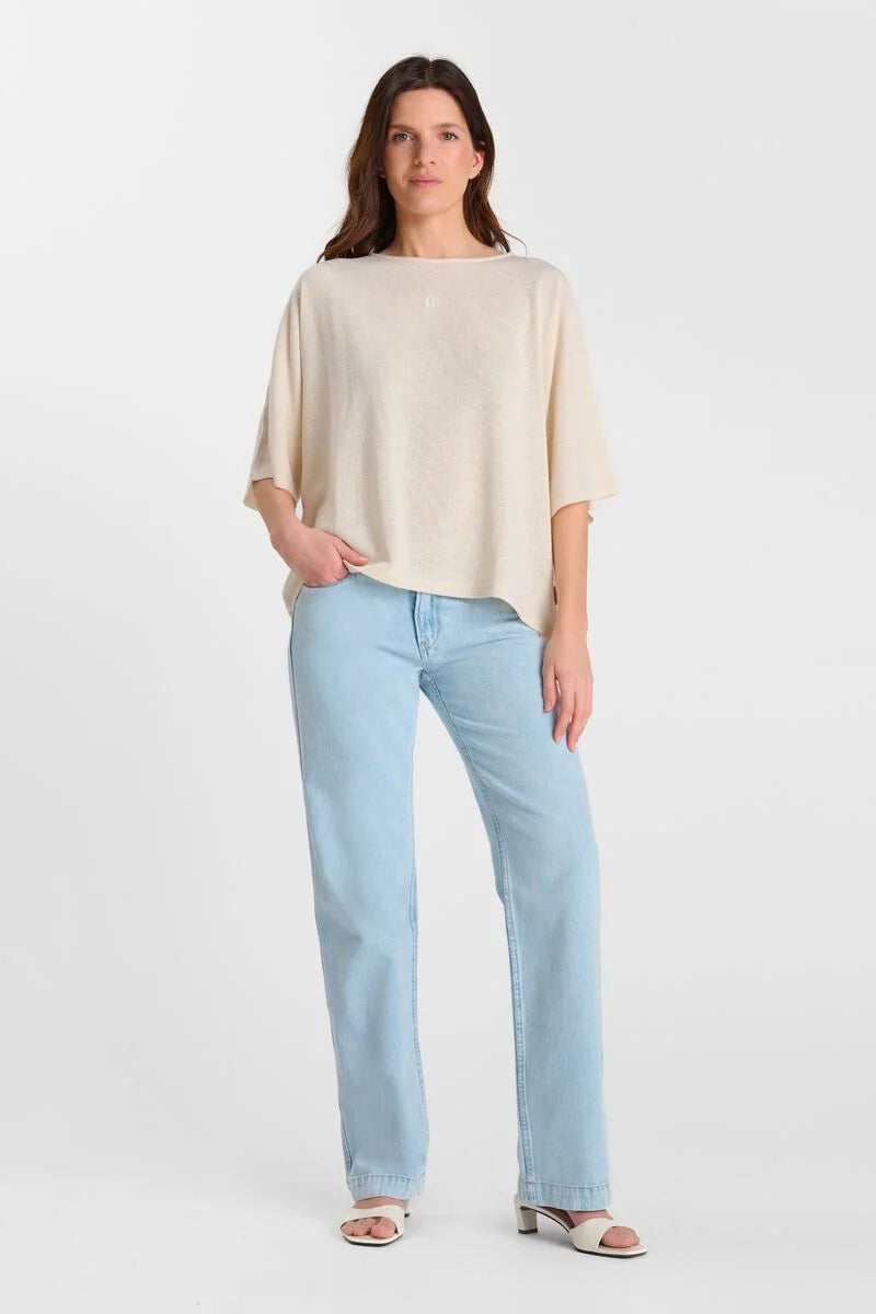 LE TEMPS DES CERISES -Pull Femme Drew - Coupe Boyfriend Manches Courtes