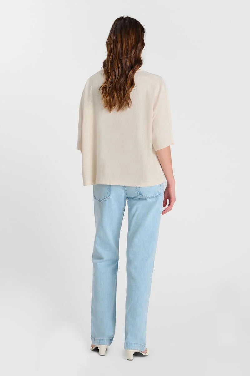 LE TEMPS DES CERISES -Pull Femme Drew - Coupe Boyfriend Manches Courtes