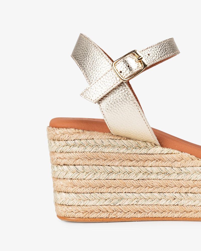 Sandales POPA en cuir et tissu