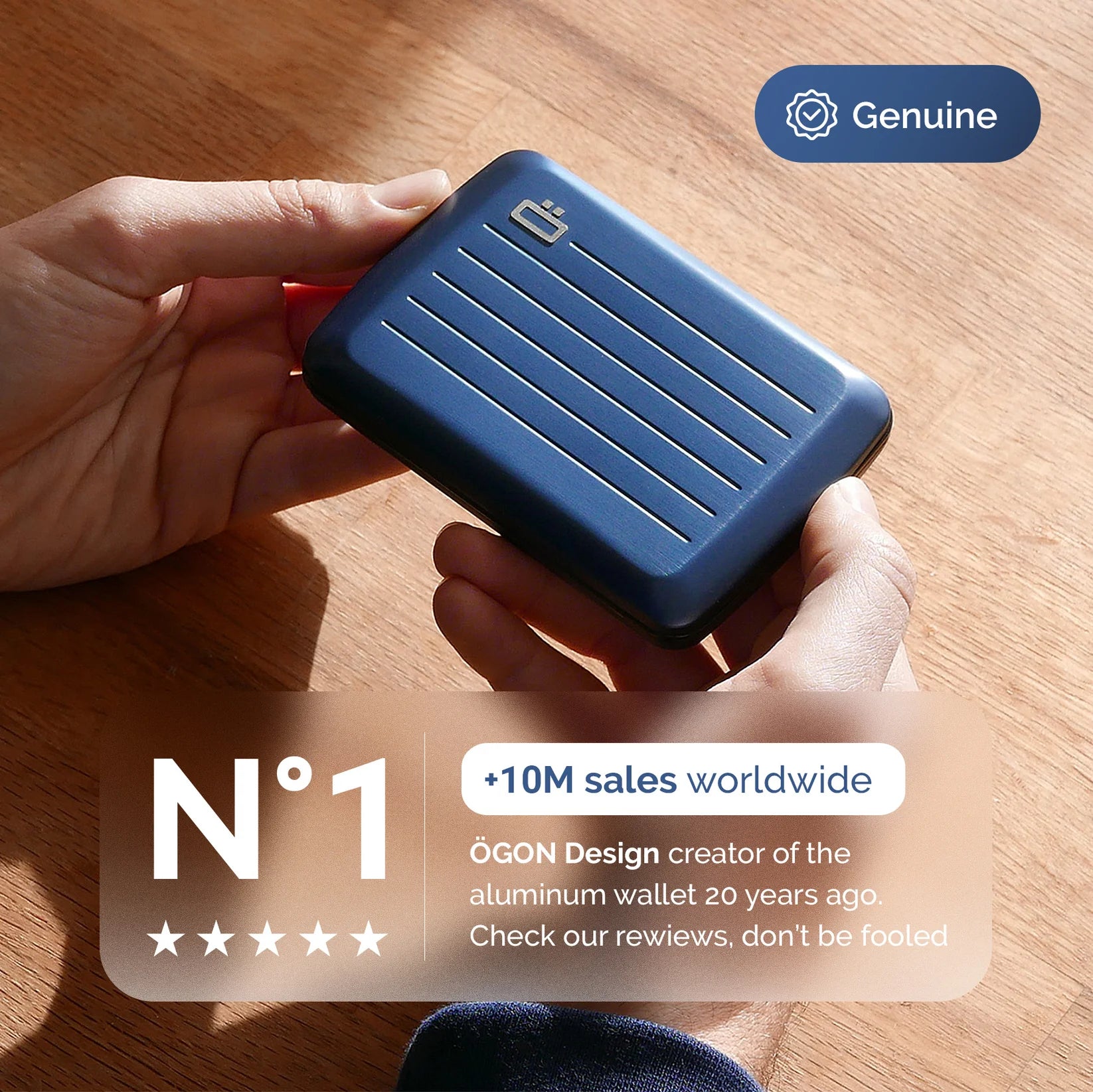 porte cartes ogon design Navy blue