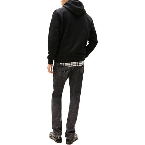 Sweat Homme Tommy Hilfiger Noir - Capuche Coton Recyclé