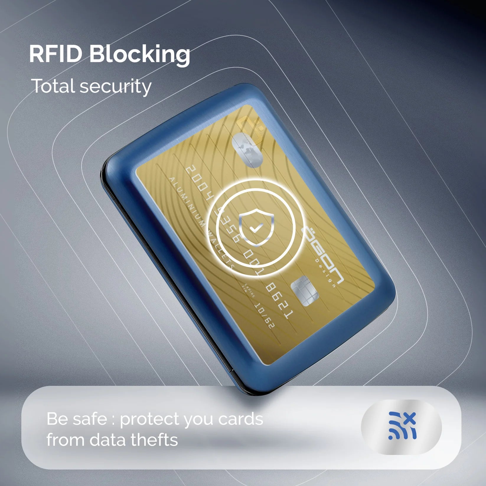 porte cartes ogon design Navy blue