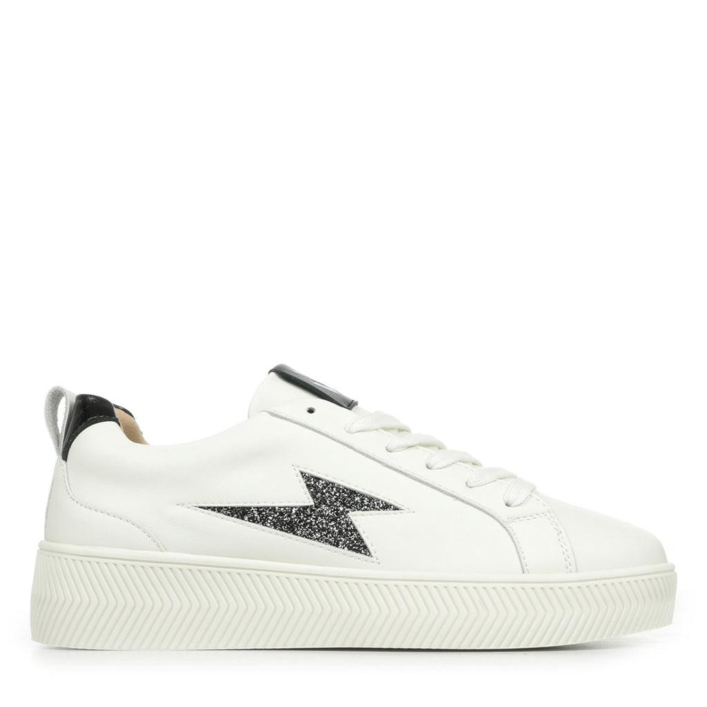 Baskets éclair Vanessa Wu Tania blanc et noir femme