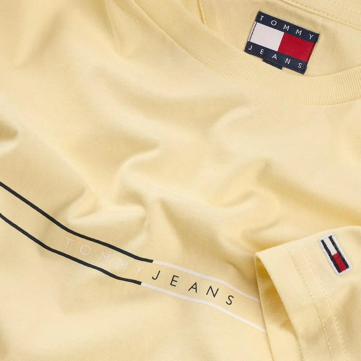 t-shirt tommy jeans jaune pale