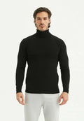 Pull col roulé homme noir CASHMERE TOUCH