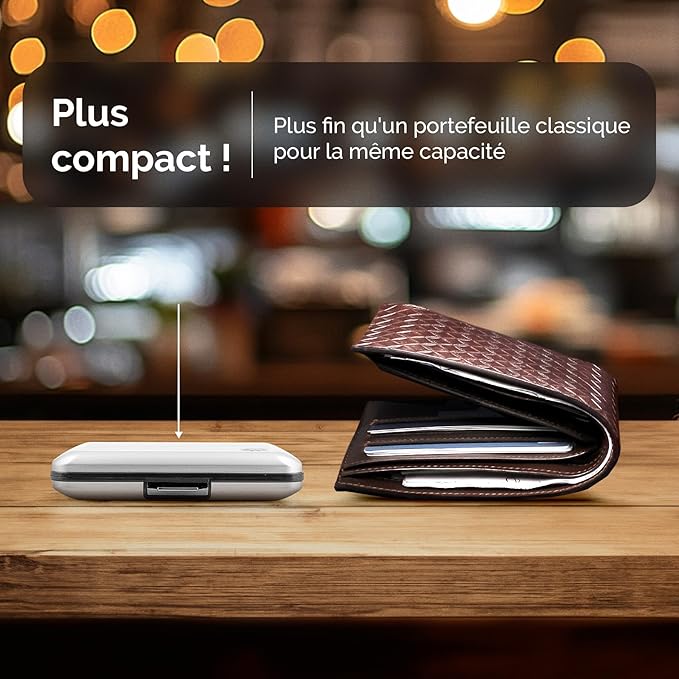 porte cartes ogon design argent silver