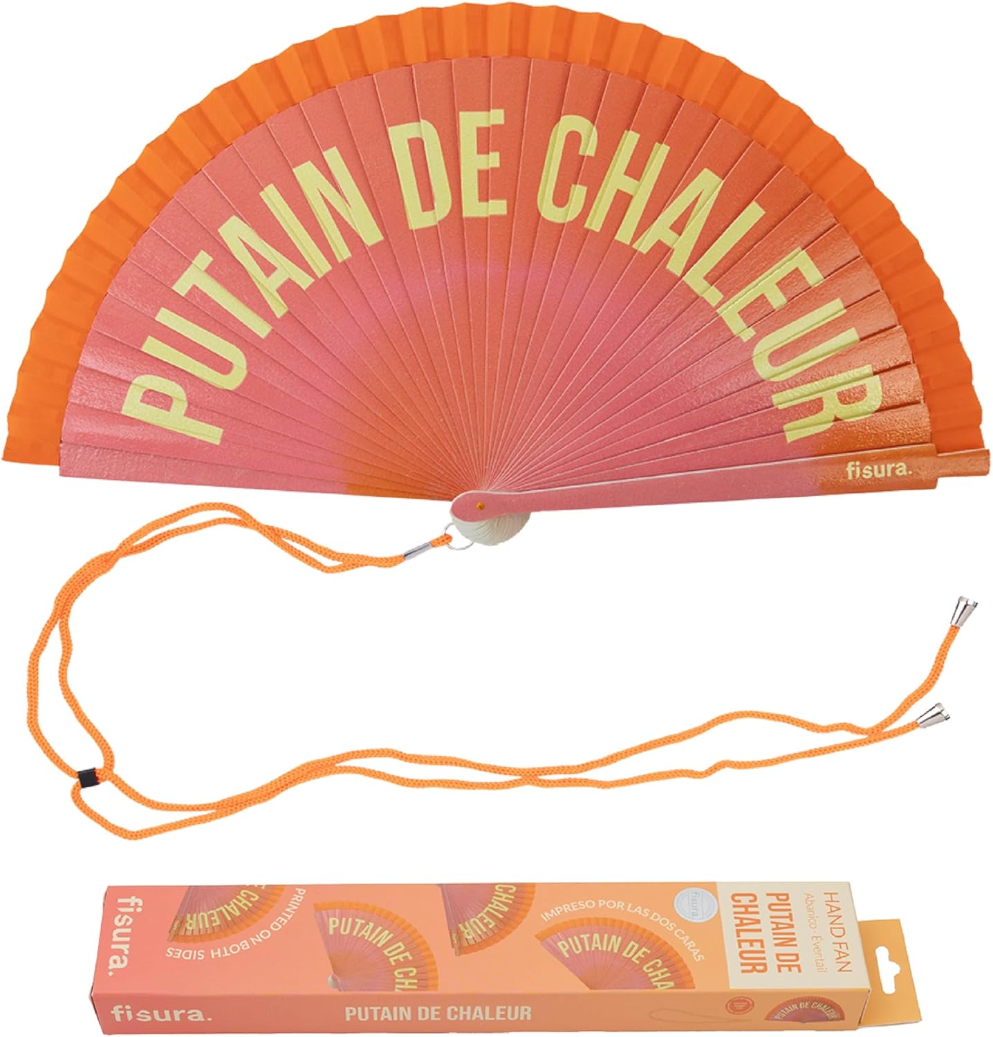 éventail putain de chaleur femme bois