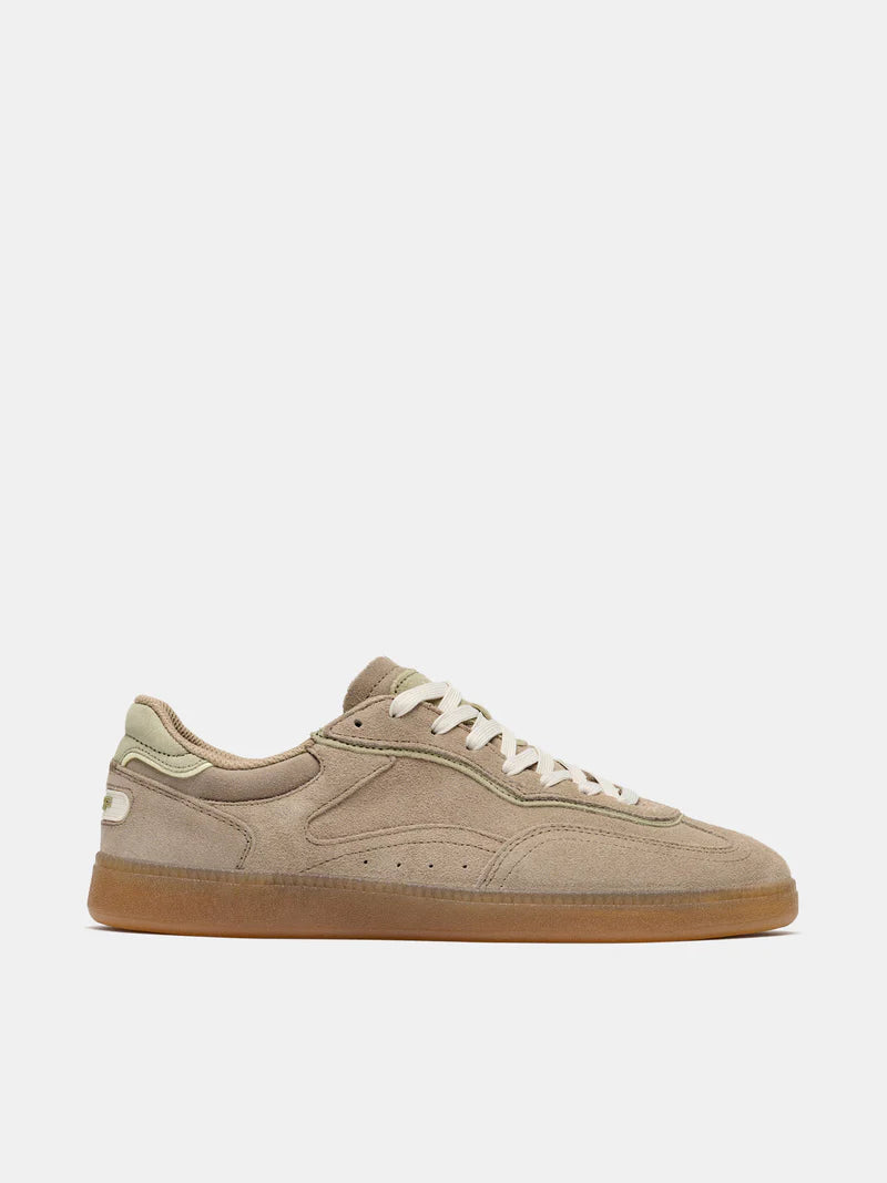 Basket HOFF ALLEY sneaker monochrome suède beige vue de face
