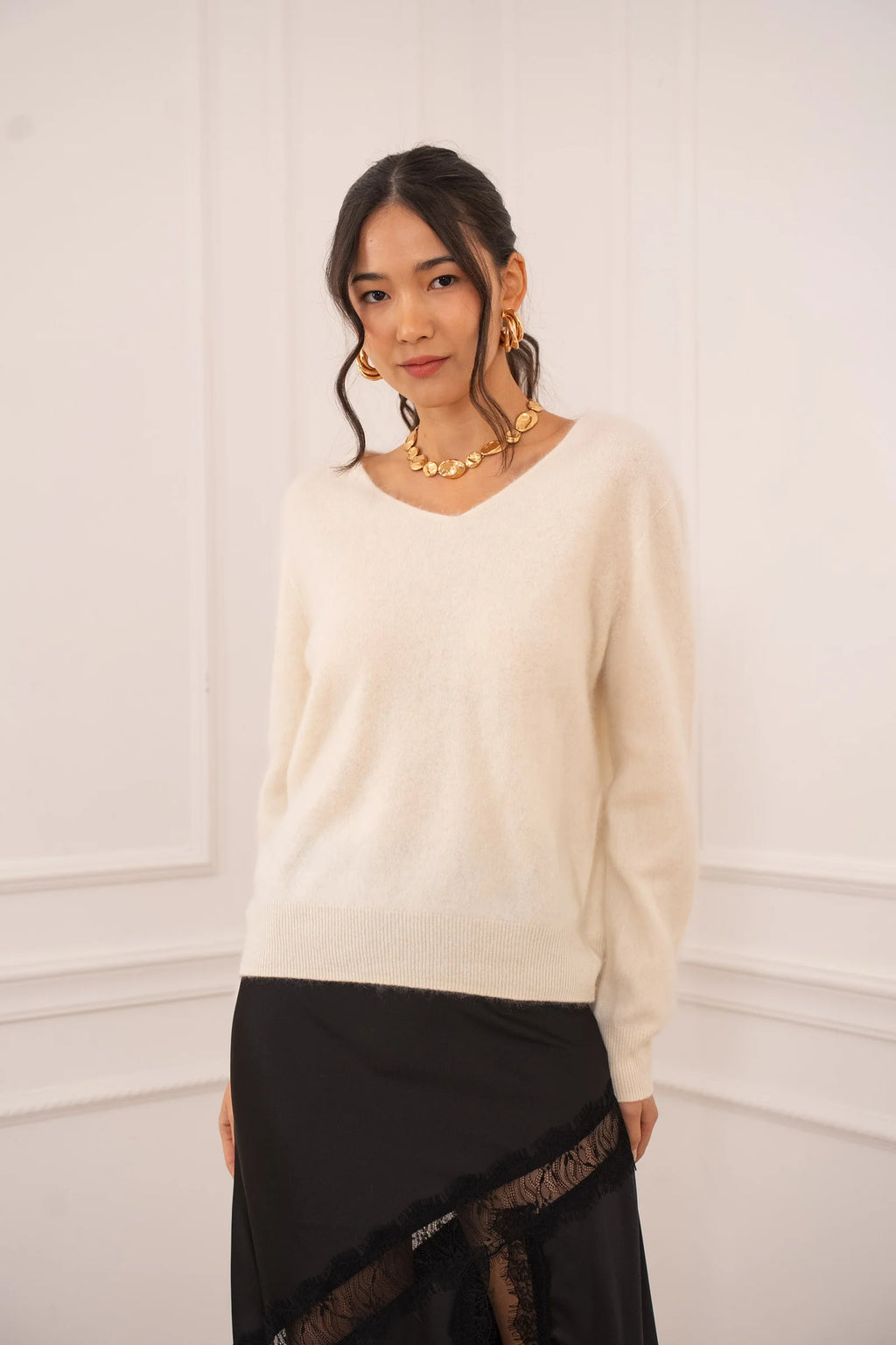 PULL CHOKLATE CACHEMIRE & LAINE