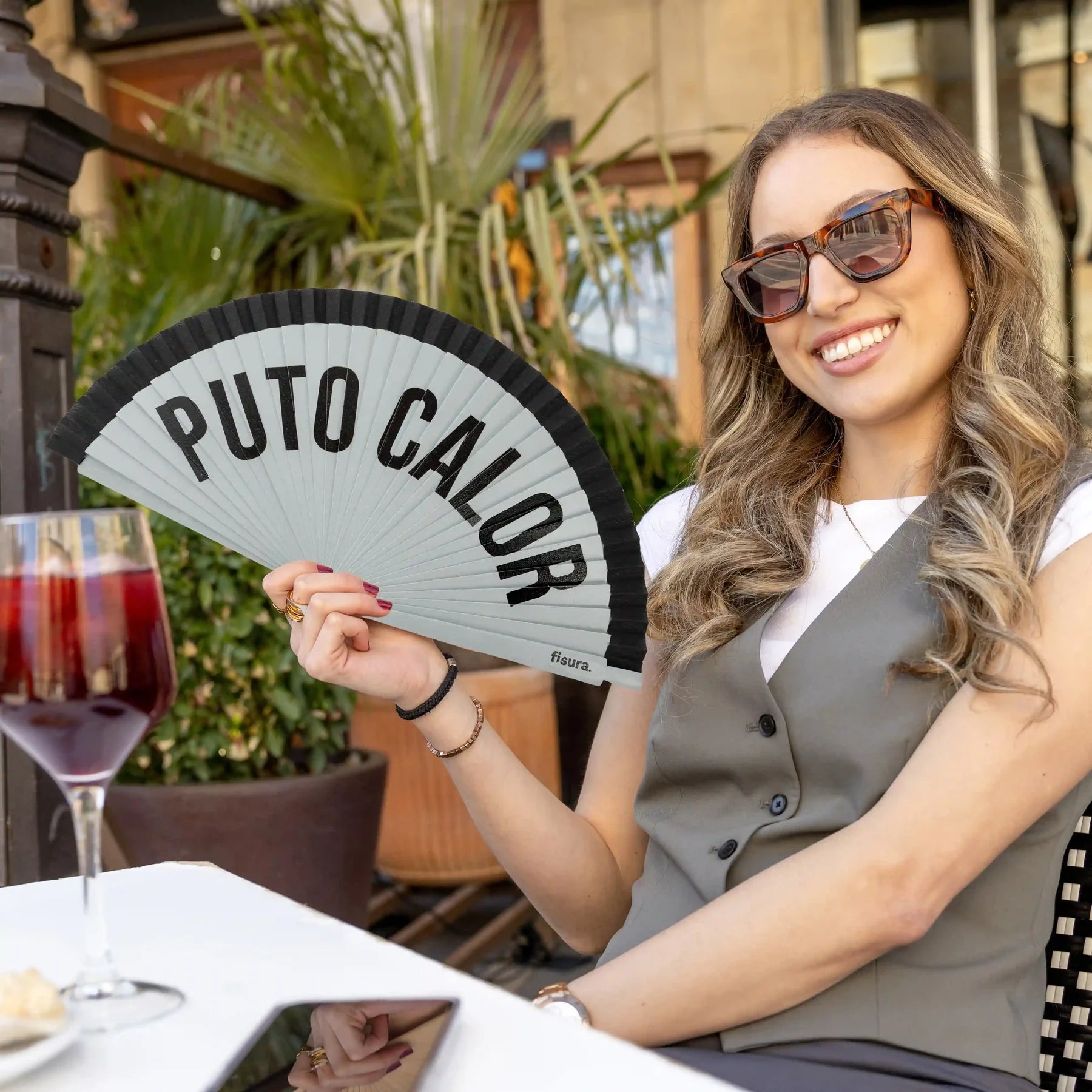 éventail puto calor femme bois