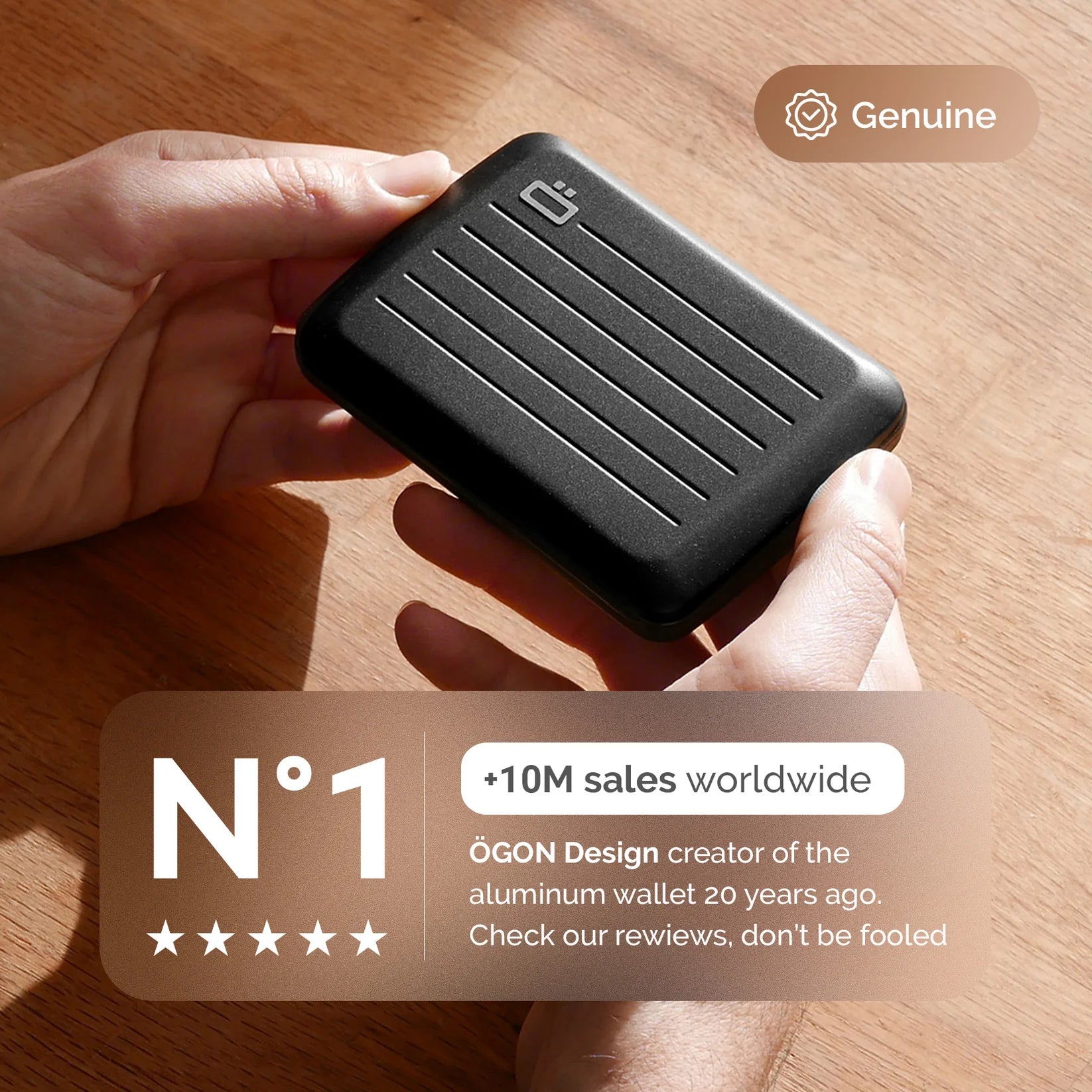 Porte-cartes OSLO | Opium Black OGÖN DESIGN