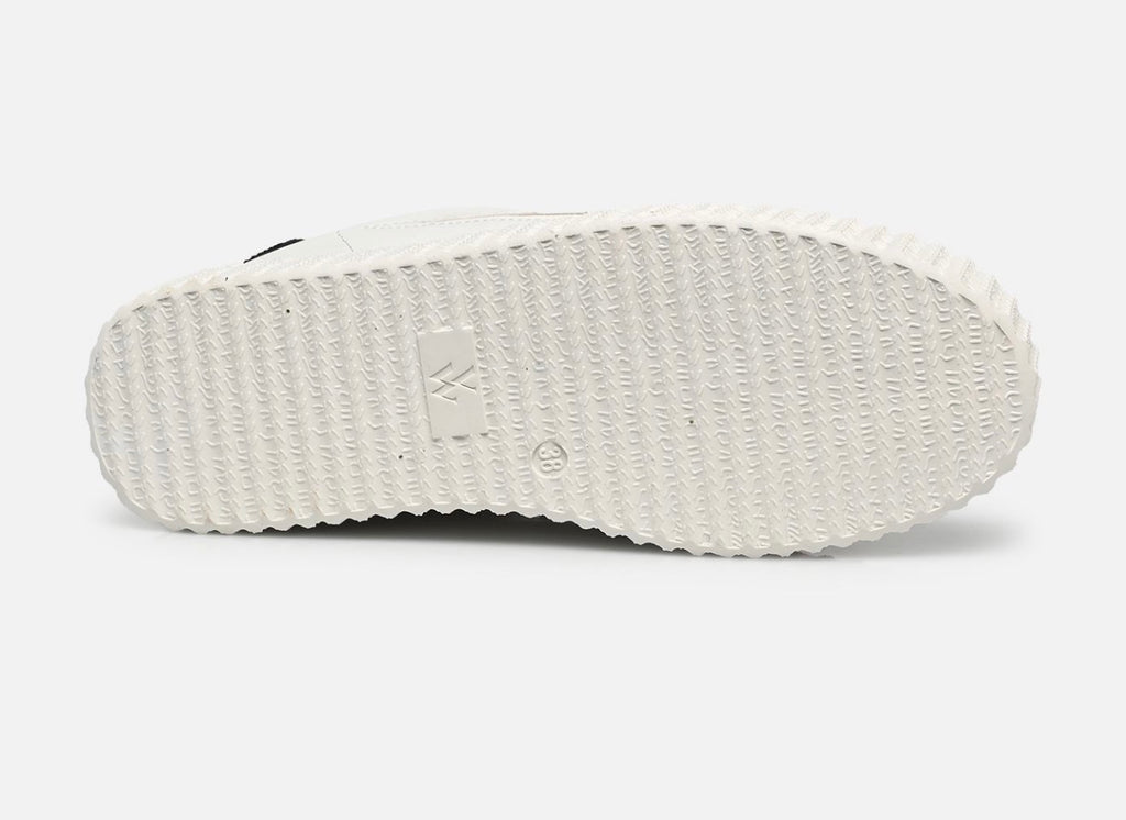 Baskets éclair Vanessa Wu Dorianne blanc et or à scratchs zèbre