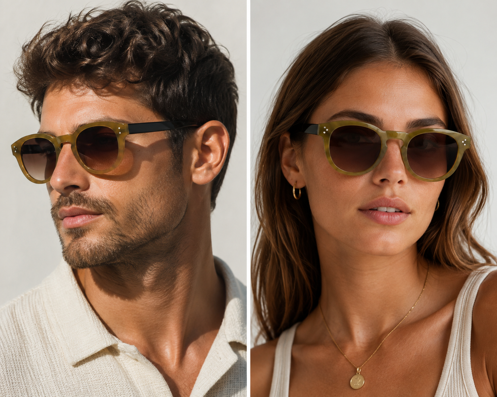 Lunettes de soleil Kaki mixte
