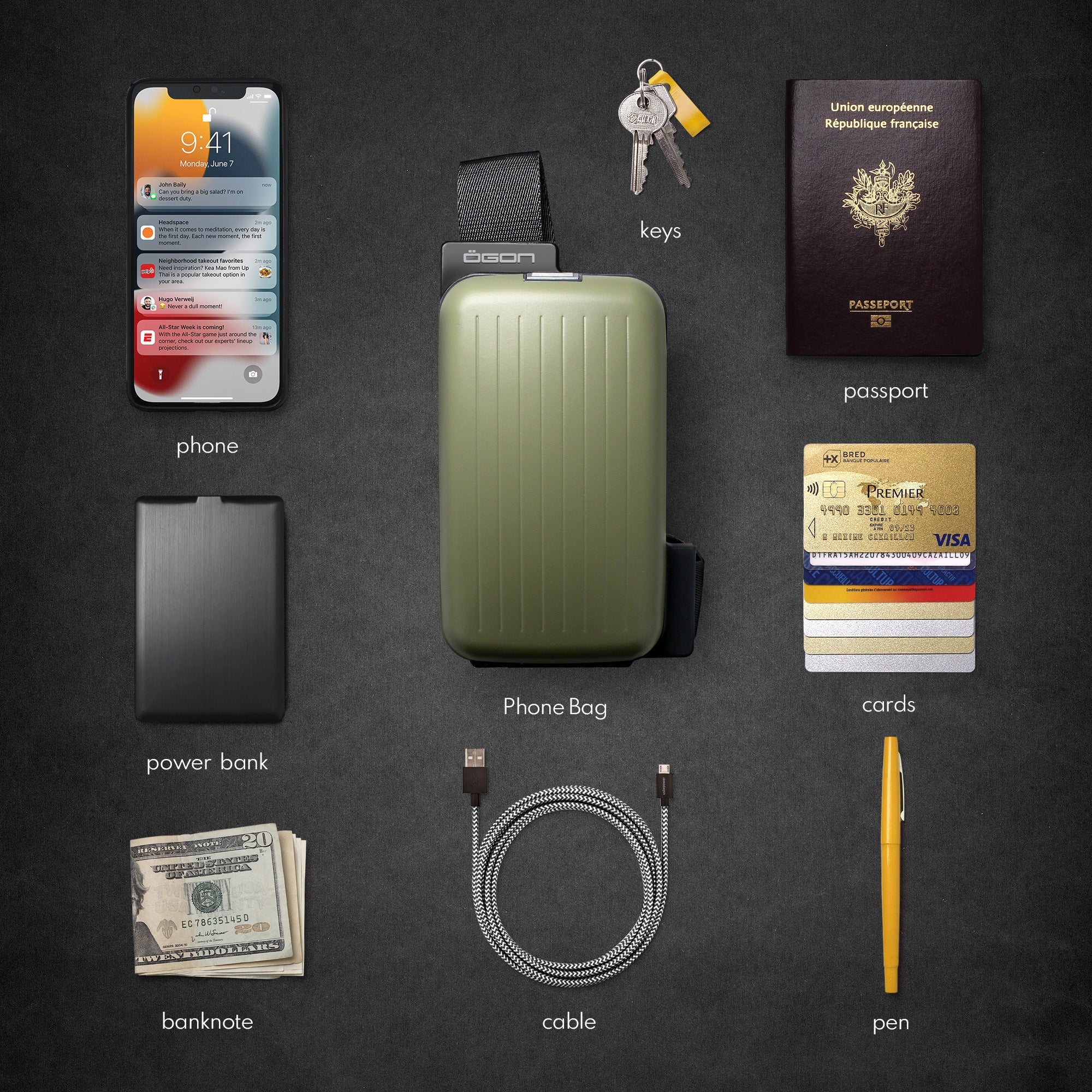 PHONE BAG ÖGON DESIGN - sacoche rigide aluminium