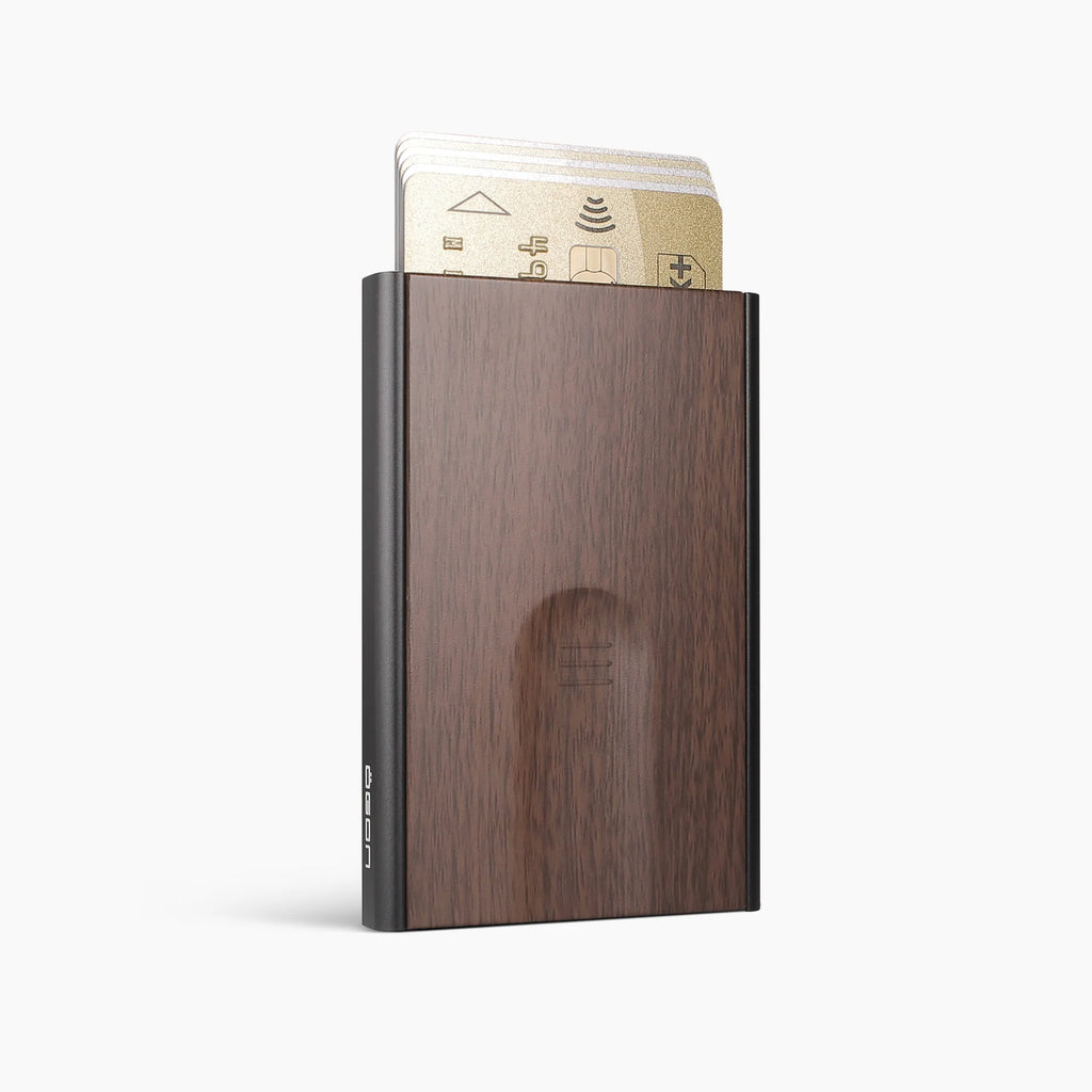 ÖGON Porte-cartes automatique SLIDER | Effet Sequoia