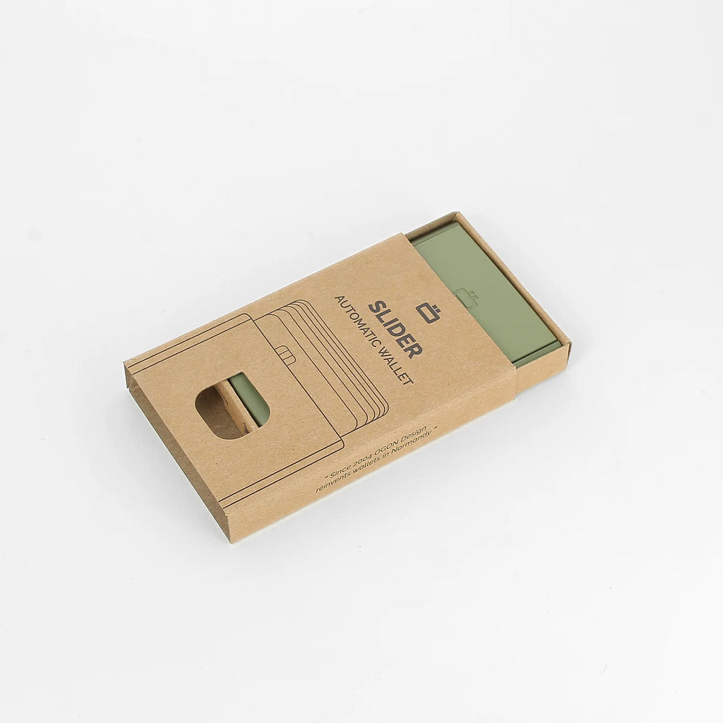 ÖGON Porte-cartes automatique SLIDER | CACTUS GREEN