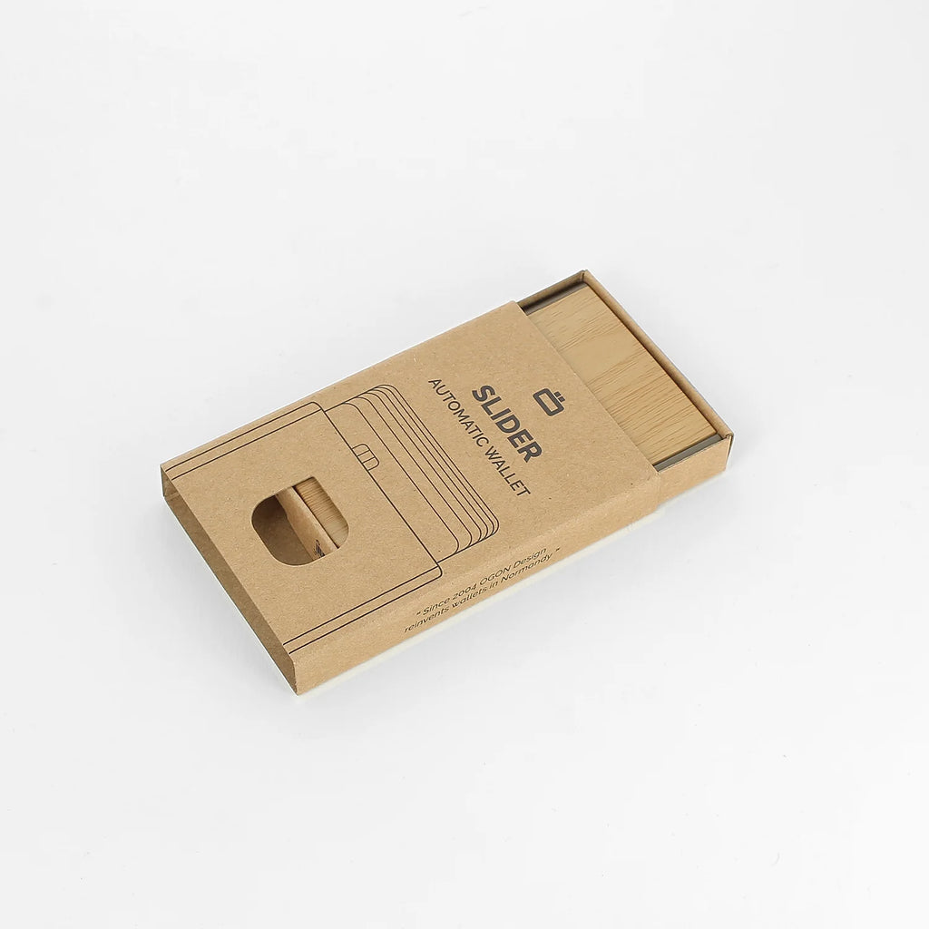ÖGON Porte-cartes automatique SLIDER | Effet Sequoia