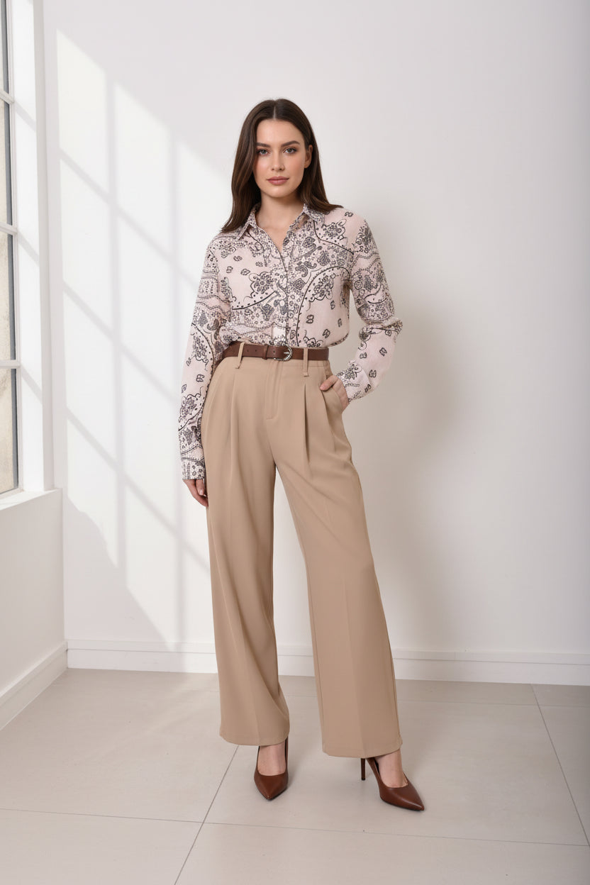 PANTALON CITY FEELKOO - Beige