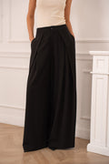 Pantalon à plis femme Wide leg (jambes larges)
