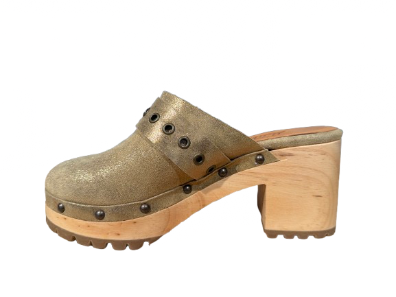 sabot bois cuir femme minka design