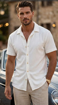 chemise manches courtes homme blanche
