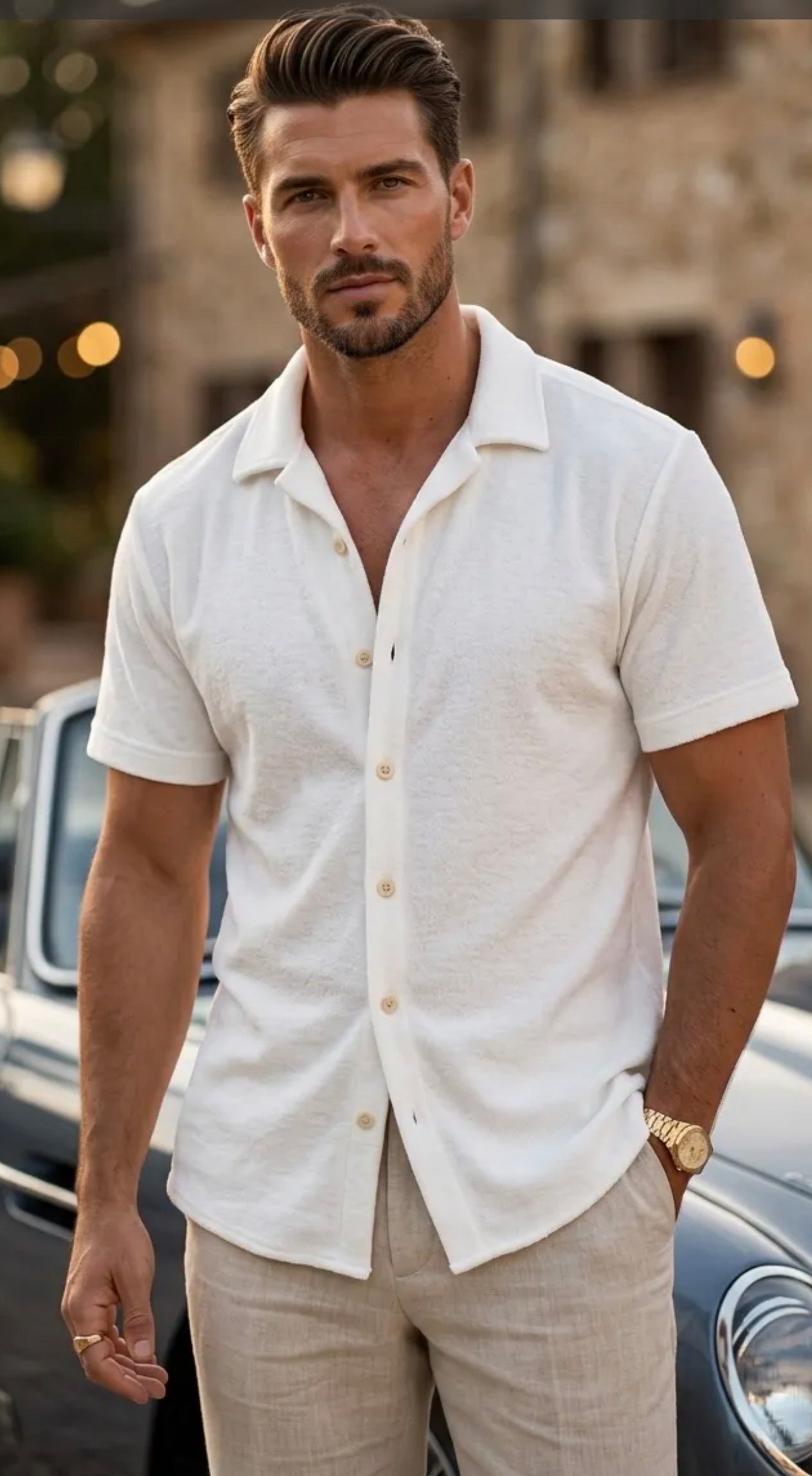 chemise manches courtes homme blanche