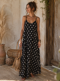 Robe Maxi Bretelles Pois