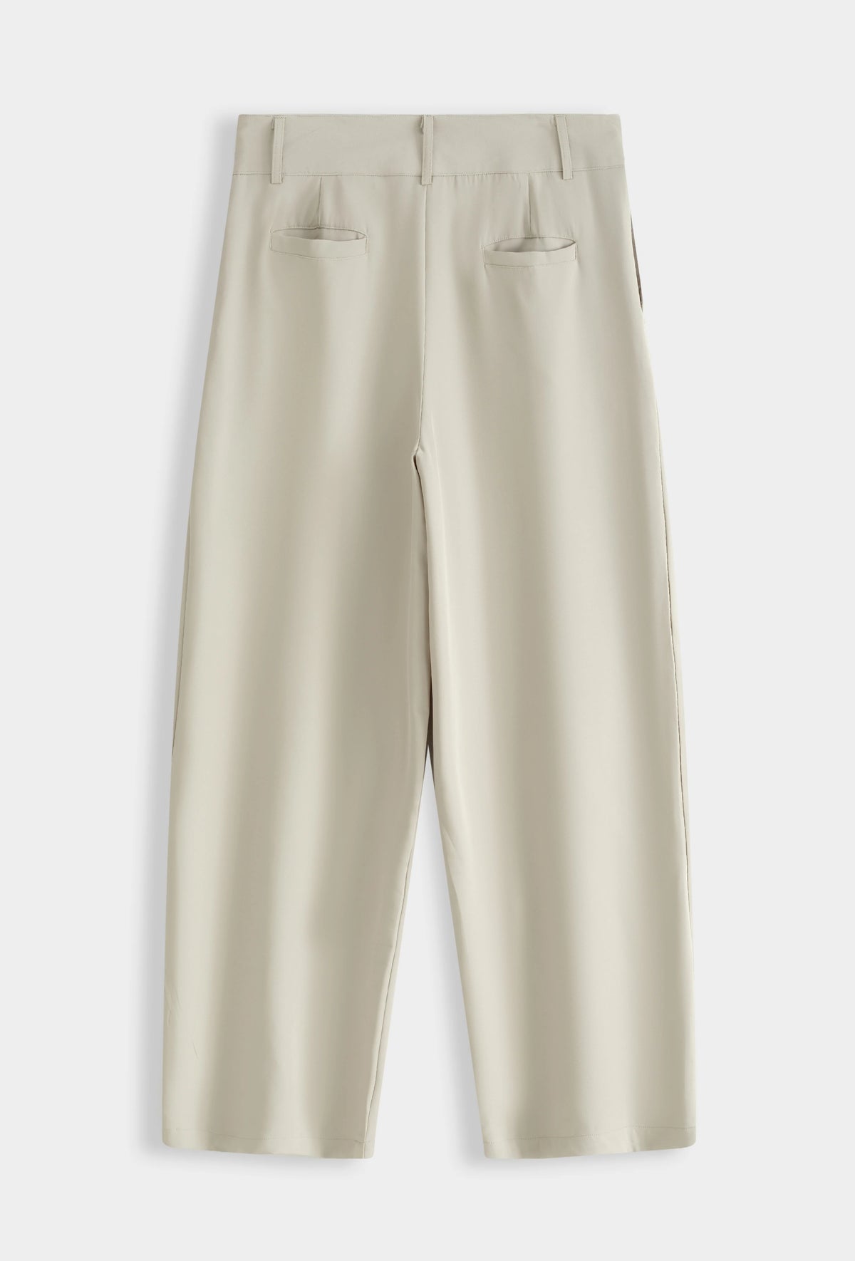 Pantalon large à pinces écru, vue de dos