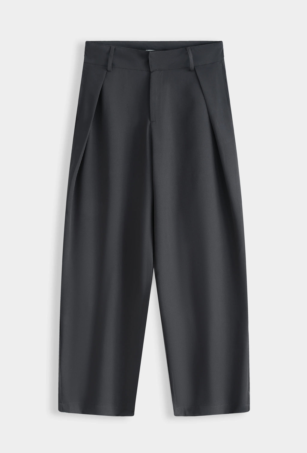 Pantalon homme large gris anthracite avec poches passepoilées, vue de dos