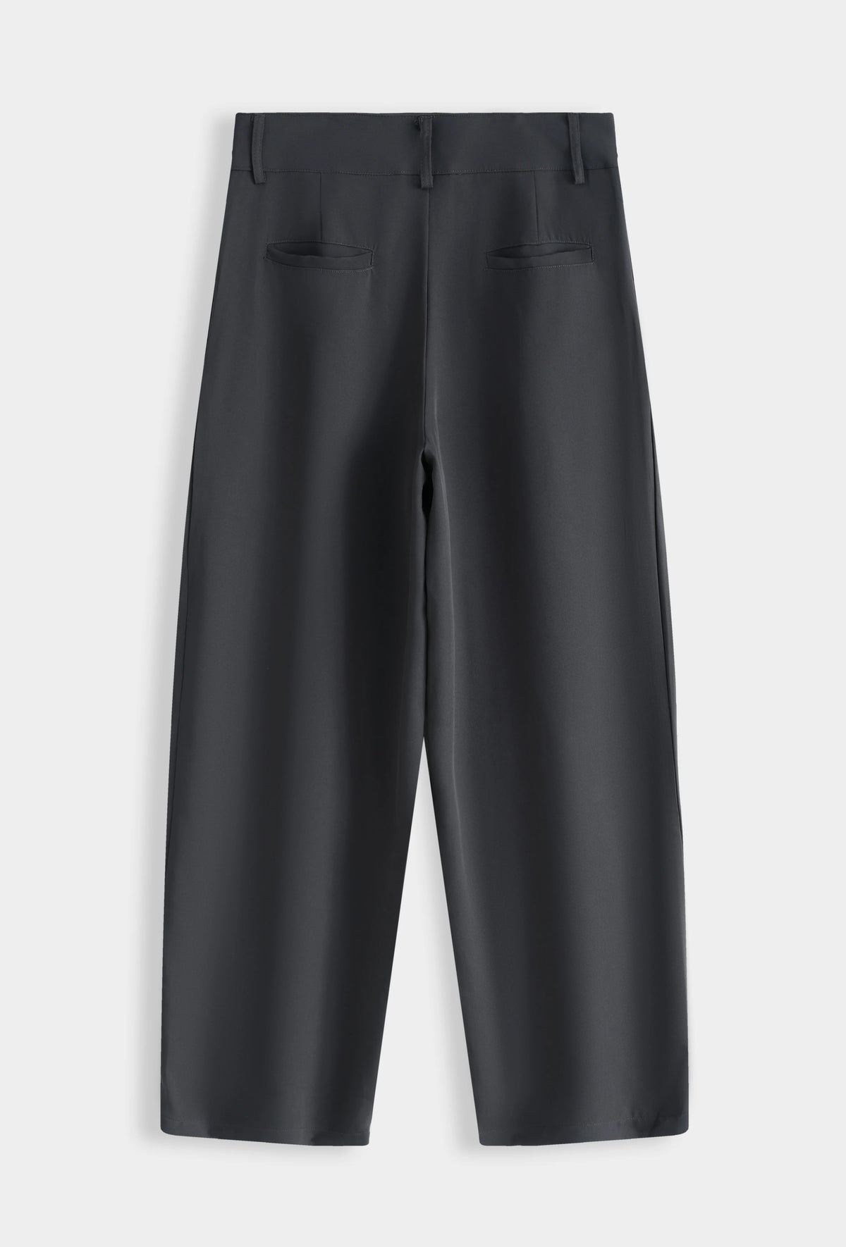 Pantalon homme large à pinces gris anthracite, vue de face