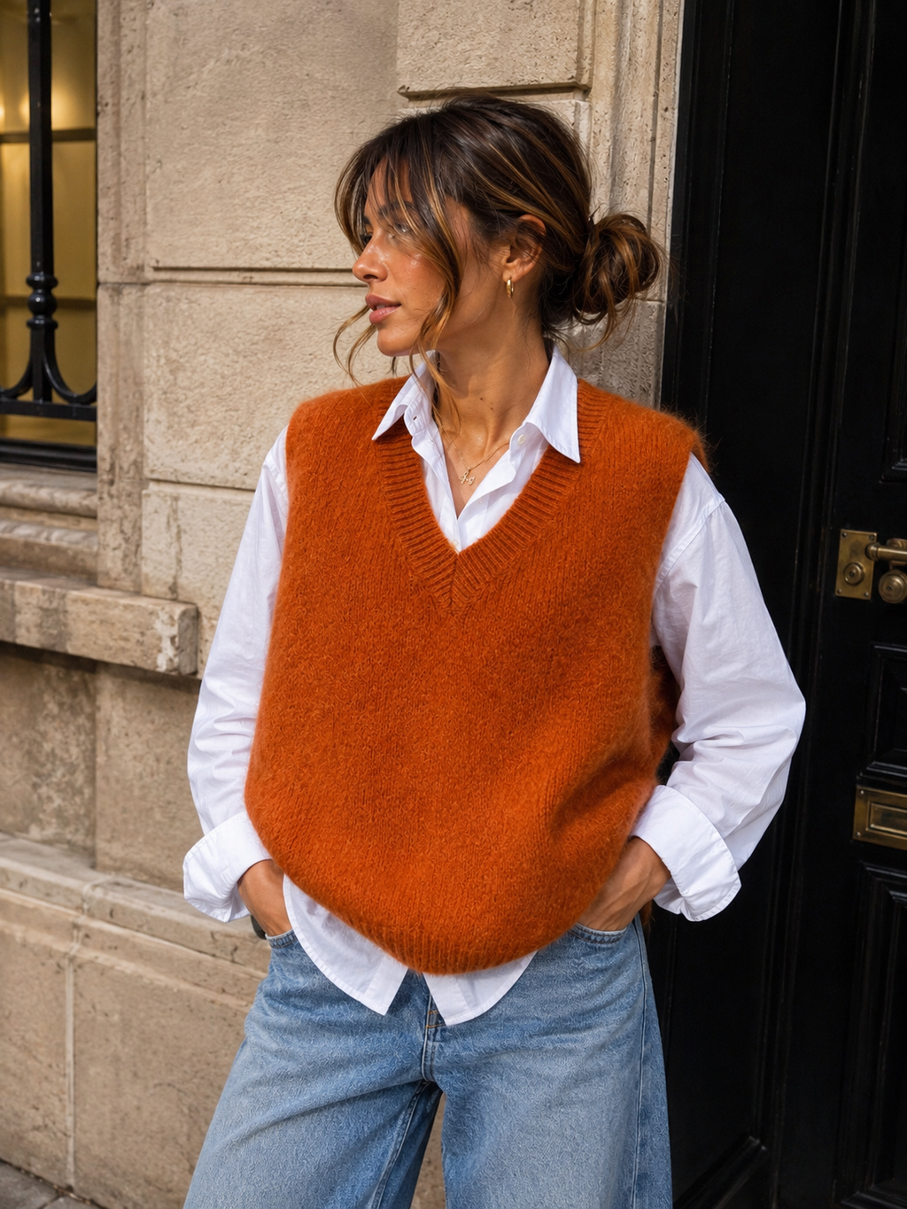 Maëlys – Pull sans manches à encolure V