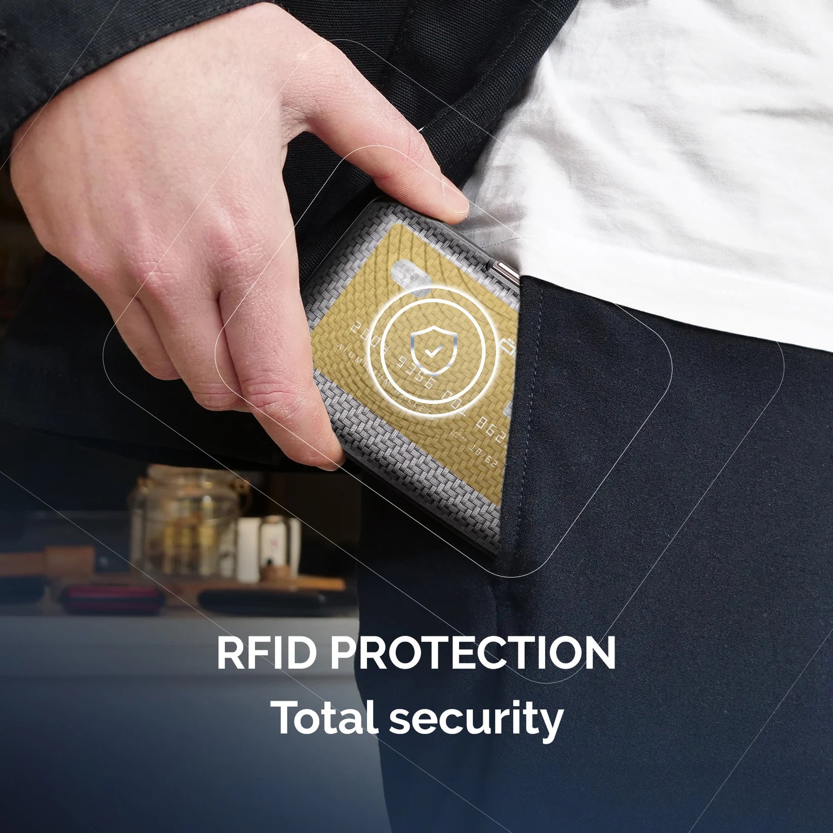 Porte-cartes STOCKHOLM Premium | Effet Carbone