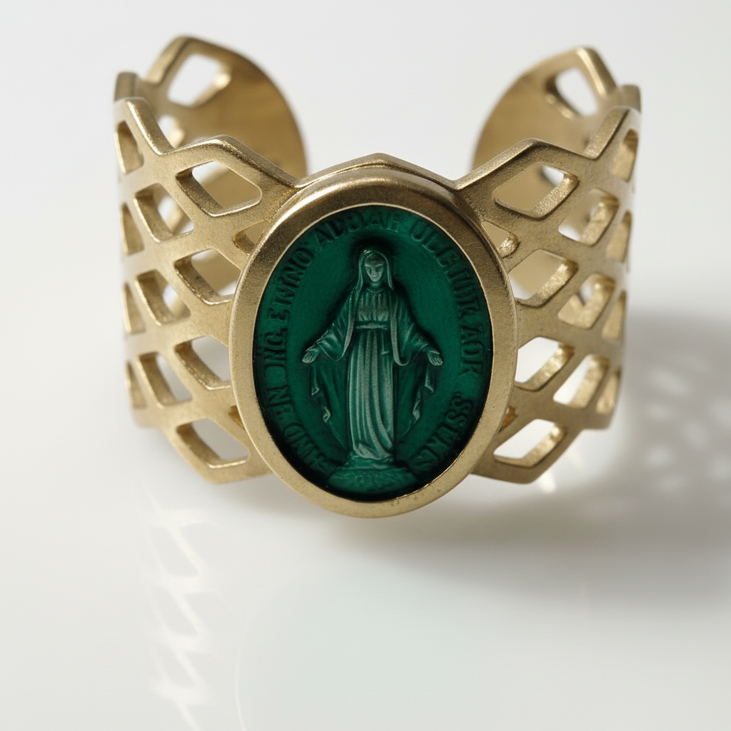 Bague verte zoom serré