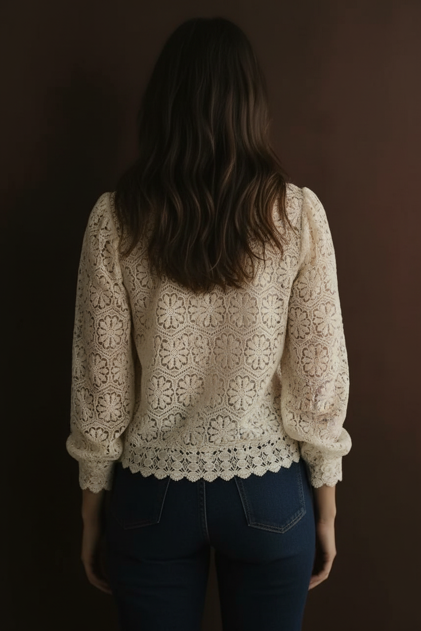 Blouse dos sans texte