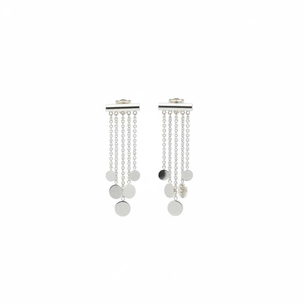 Boucles d'oreilles argent fantaisie acier inoxydable 