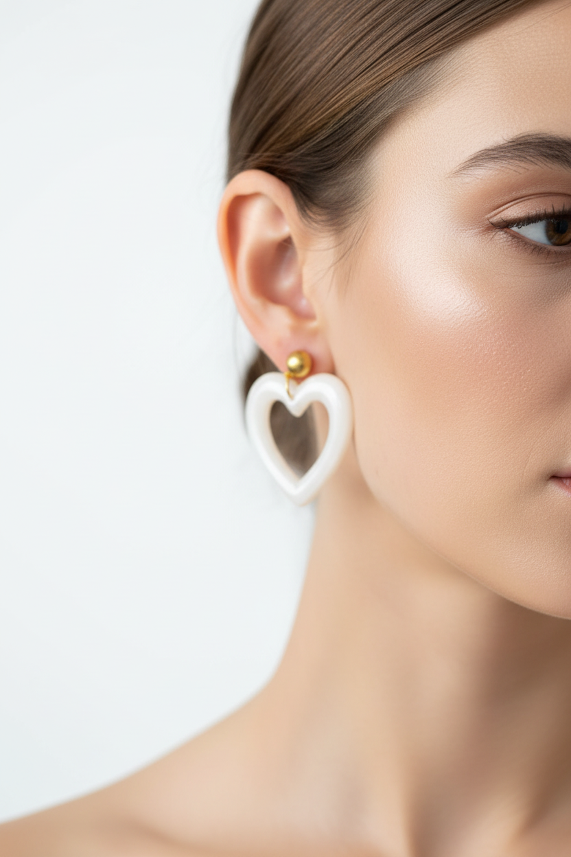 Boucles d'oreilles AZERIA portées femme