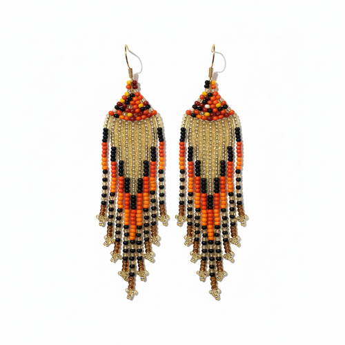 Boucles d'oreilles dorées fond blanc