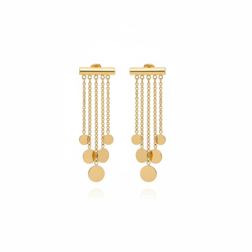 Boucles d'oreilles fantaisie dorées