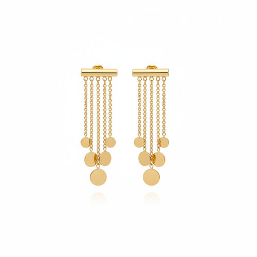 Boucles d'oreilles fantaisie dorées