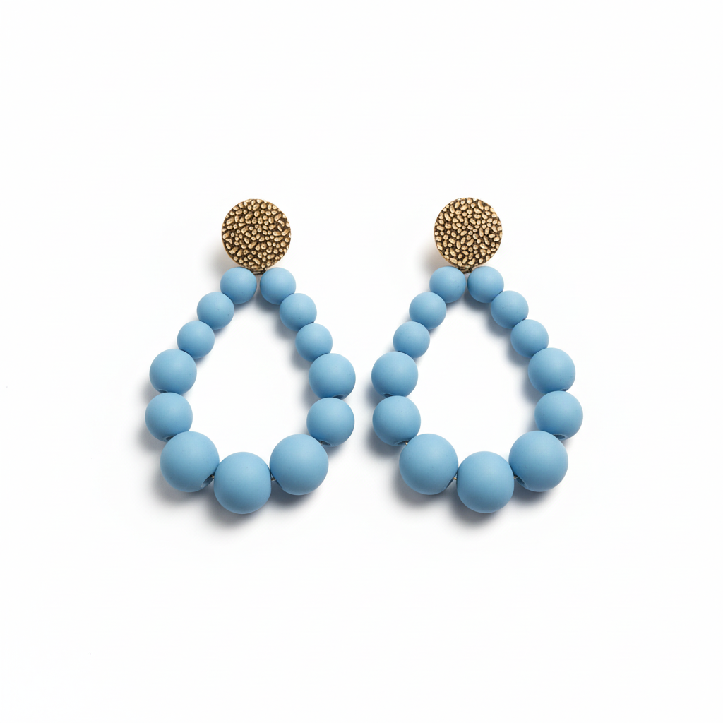 Boucles d'oreilles fond blanc ultra luxe